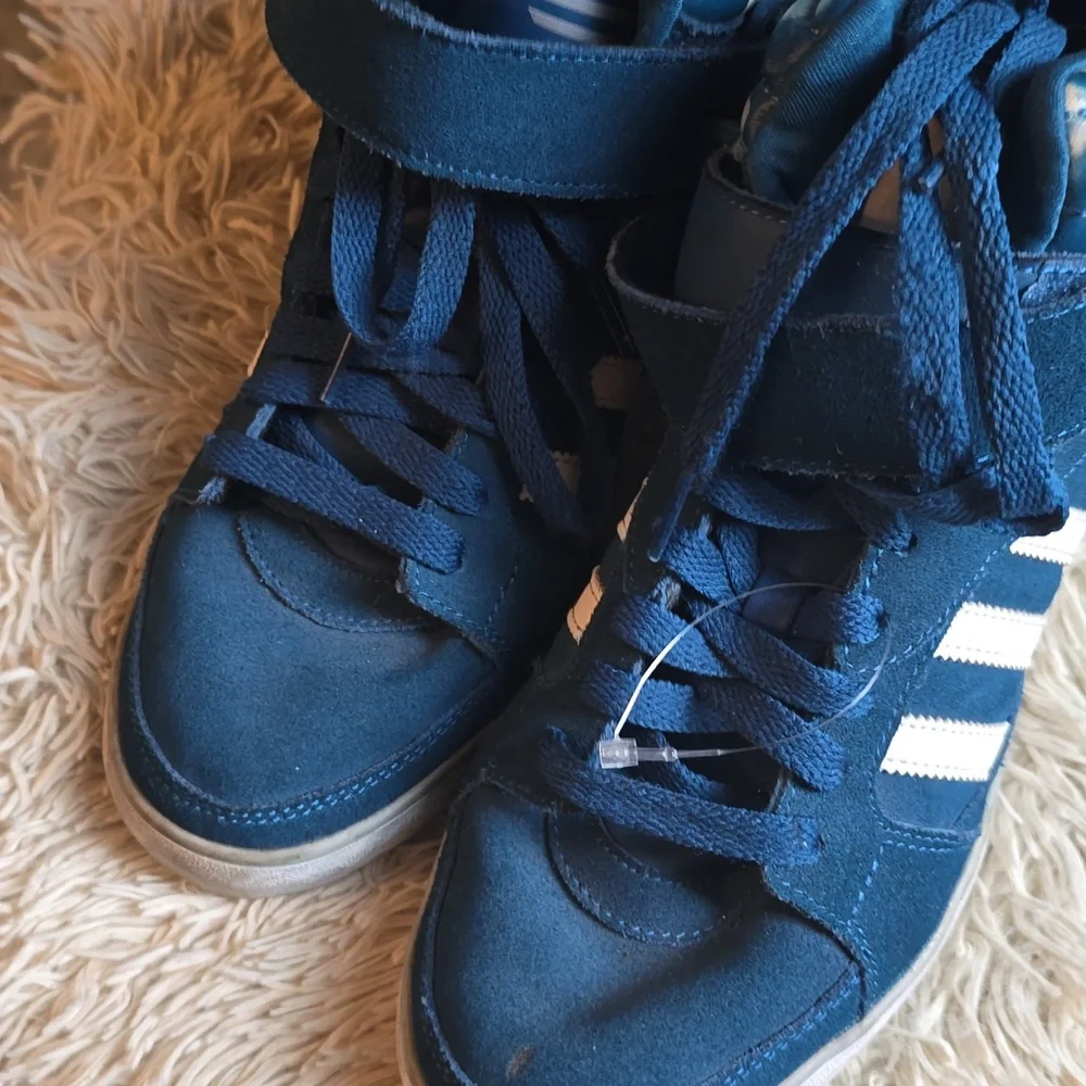 Adidas Amberlight Up high top Wedge sneakers in Trible Blue White Alumi 7.5 - Picture 3 of 12